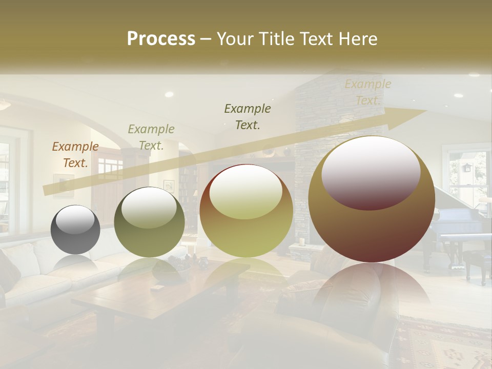 A Living Room Filled With Furniture And A Piano PowerPoint Template