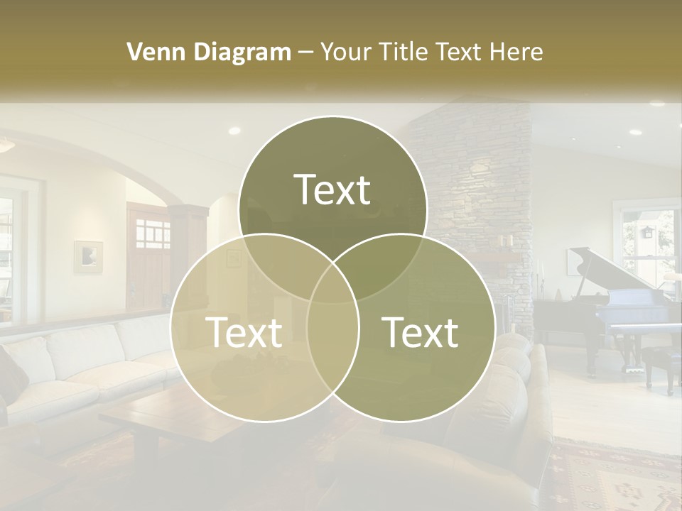 A Living Room Filled With Furniture And A Piano PowerPoint Template