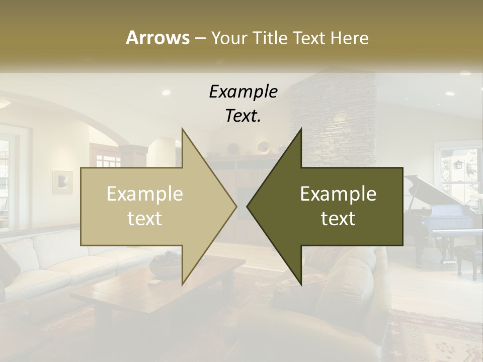 A Living Room Filled With Furniture And A Piano PowerPoint Template