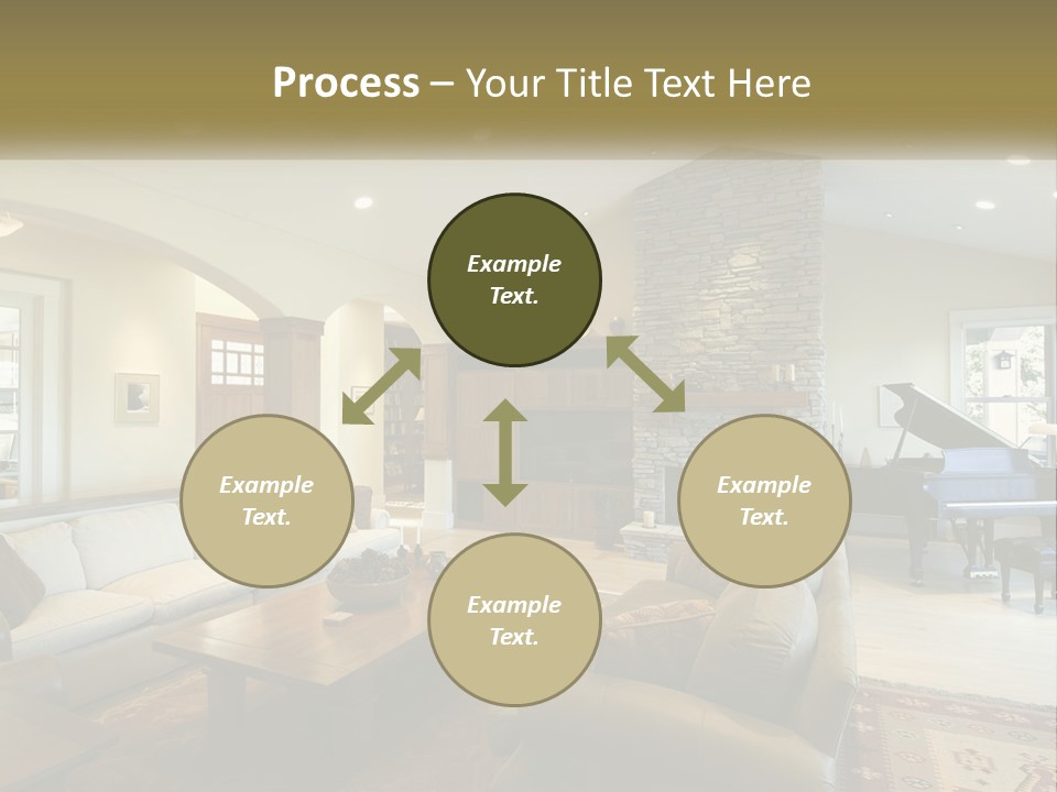 A Living Room Filled With Furniture And A Piano PowerPoint Template