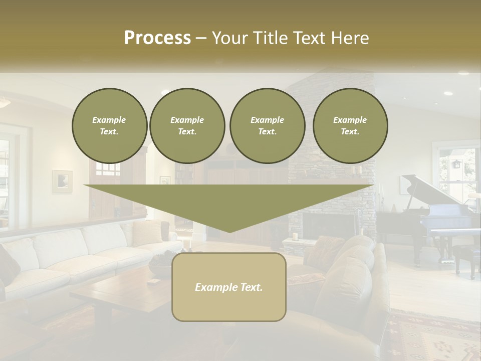 A Living Room Filled With Furniture And A Piano PowerPoint Template