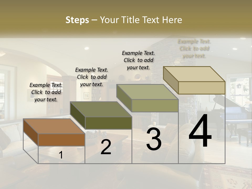 A Living Room Filled With Furniture And A Piano PowerPoint Template