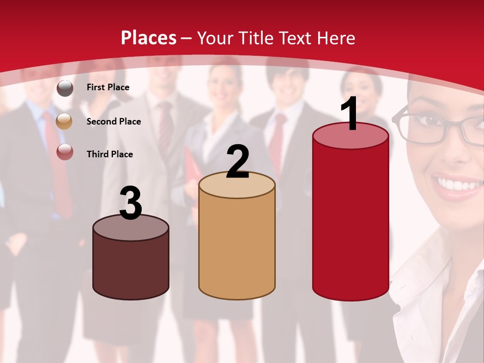 A Group Of Business People Standing In Front Of A White Background PowerPoint Template