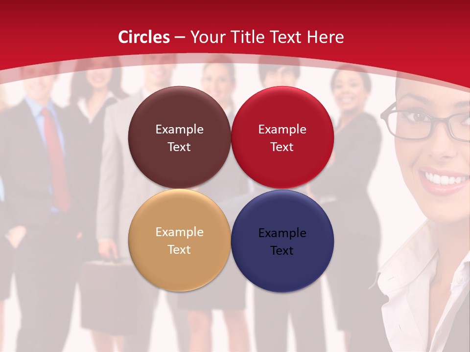 A Group Of Business People Standing In Front Of A White Background PowerPoint Template