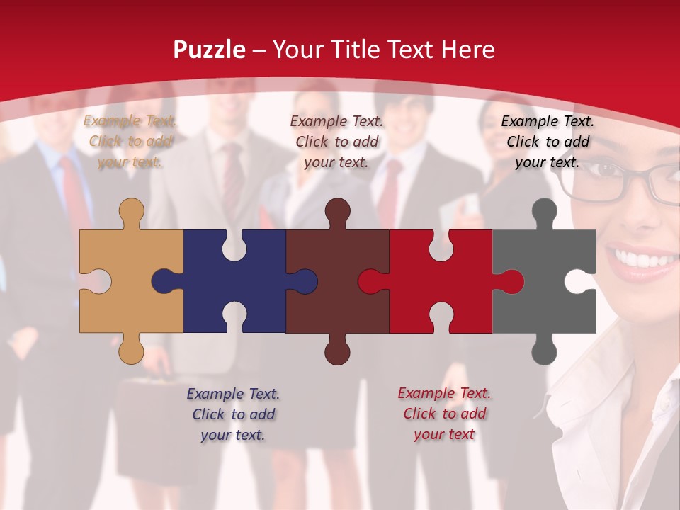 A Group Of Business People Standing In Front Of A White Background PowerPoint Template