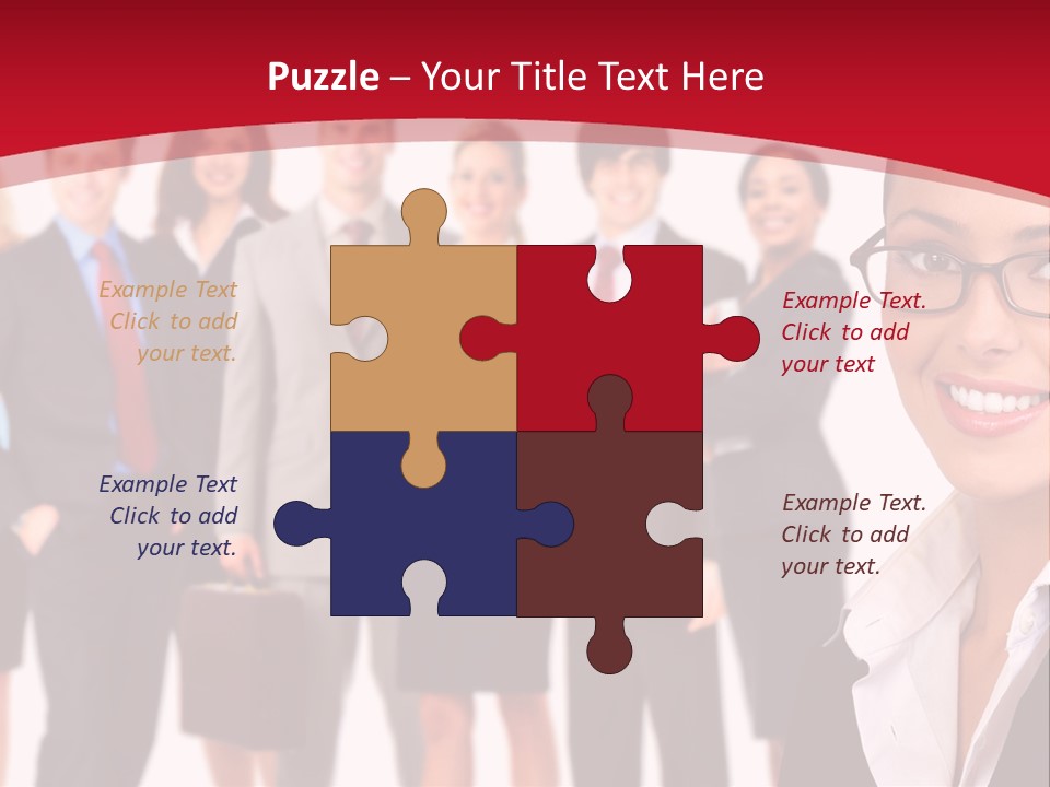 A Group Of Business People Standing In Front Of A White Background PowerPoint Template