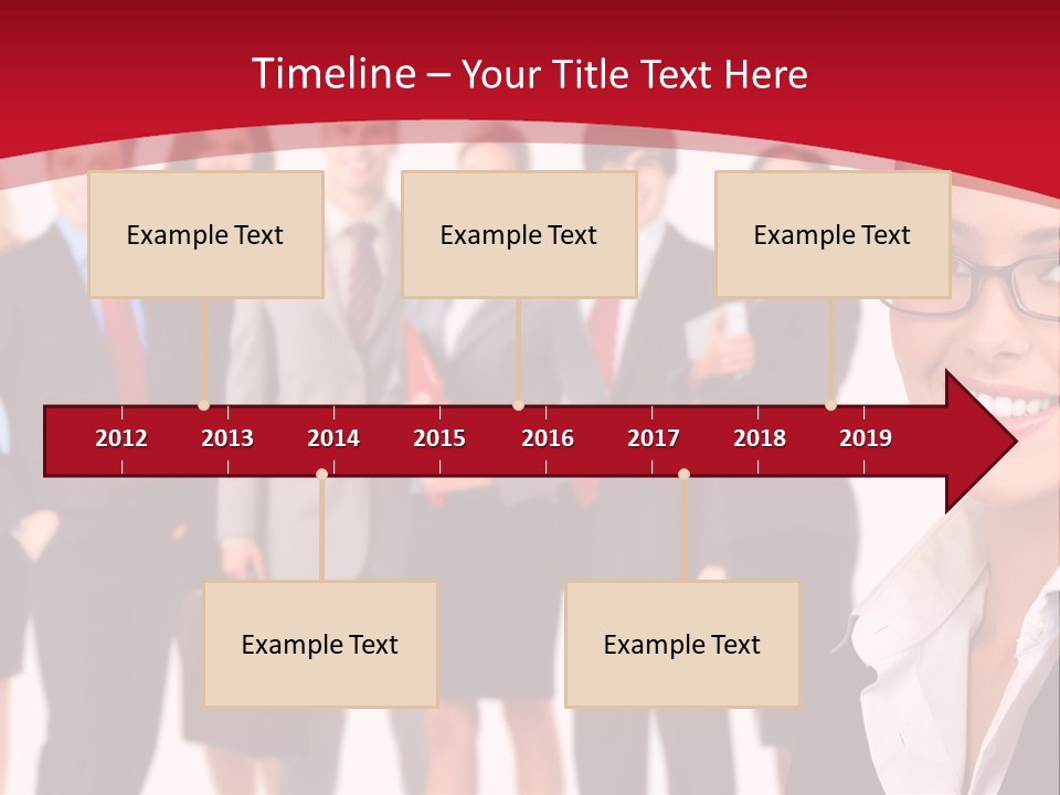 A Group Of Business People Standing In Front Of A White Background PowerPoint Template