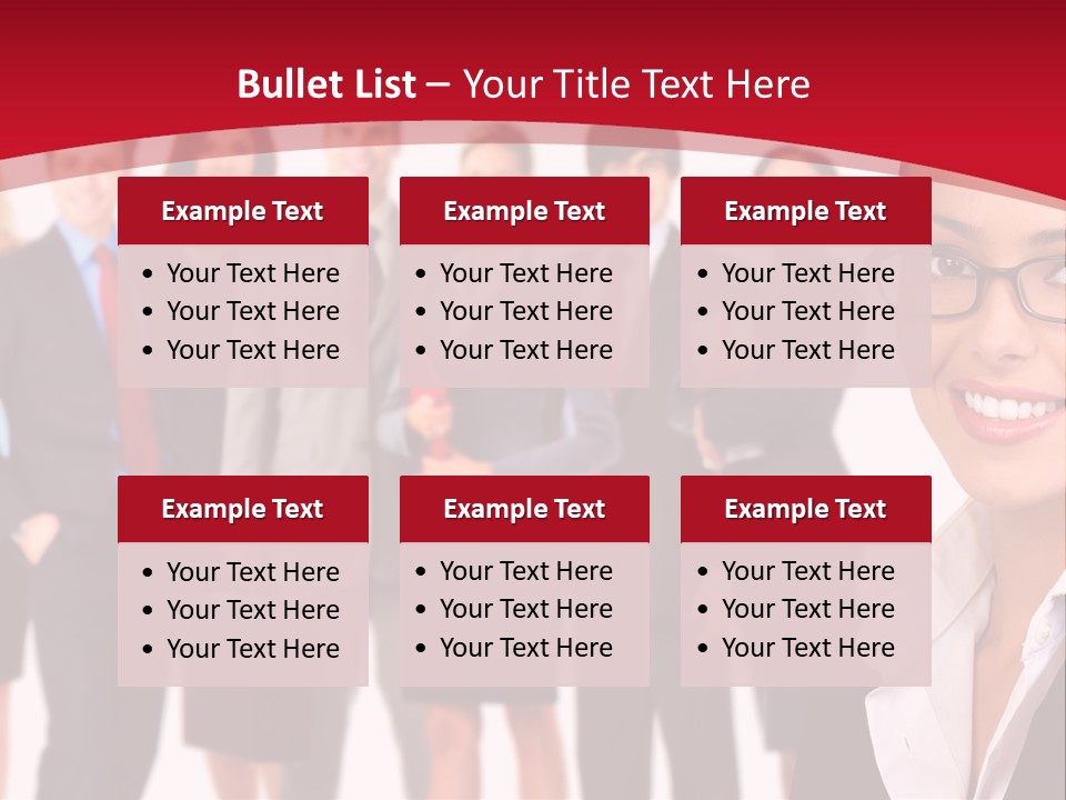 A Group Of Business People Standing In Front Of A White Background PowerPoint Template