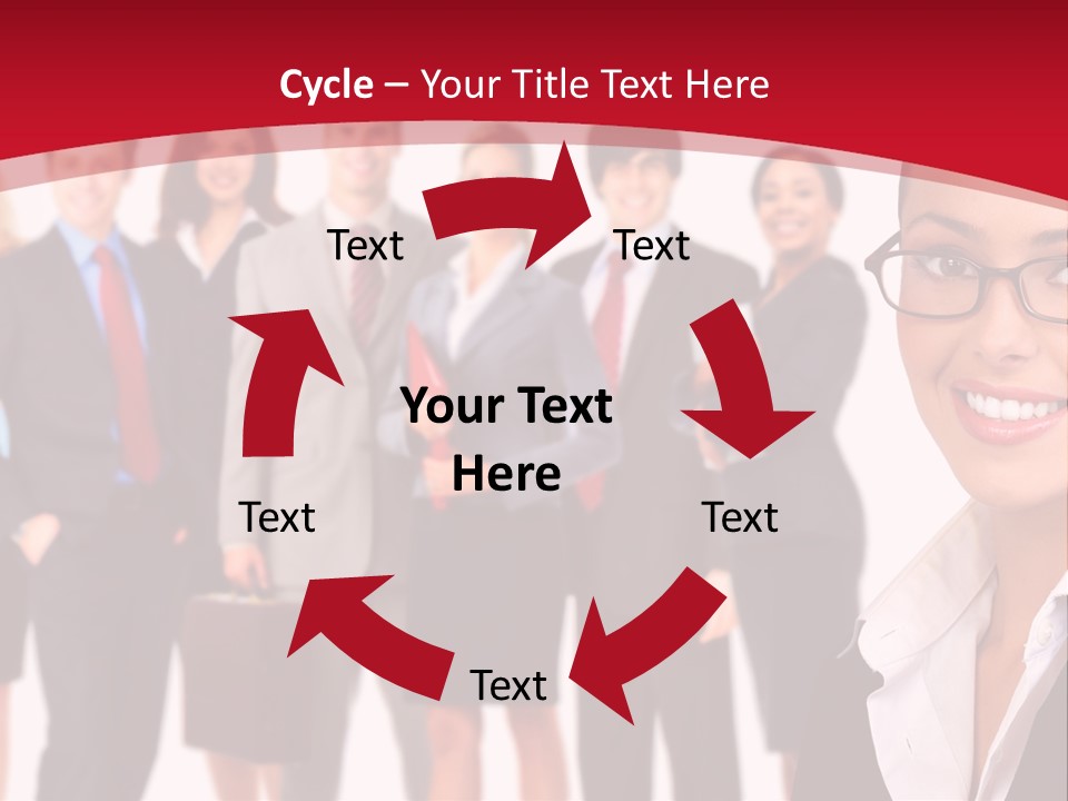 A Group Of Business People Standing In Front Of A White Background PowerPoint Template