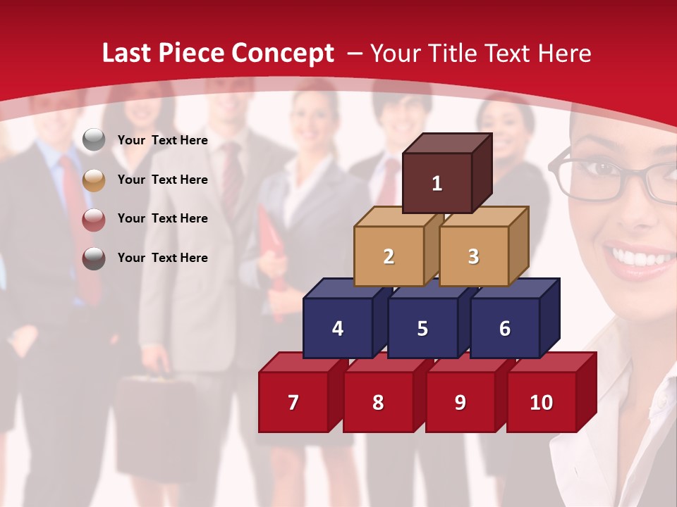 A Group Of Business People Standing In Front Of A White Background PowerPoint Template