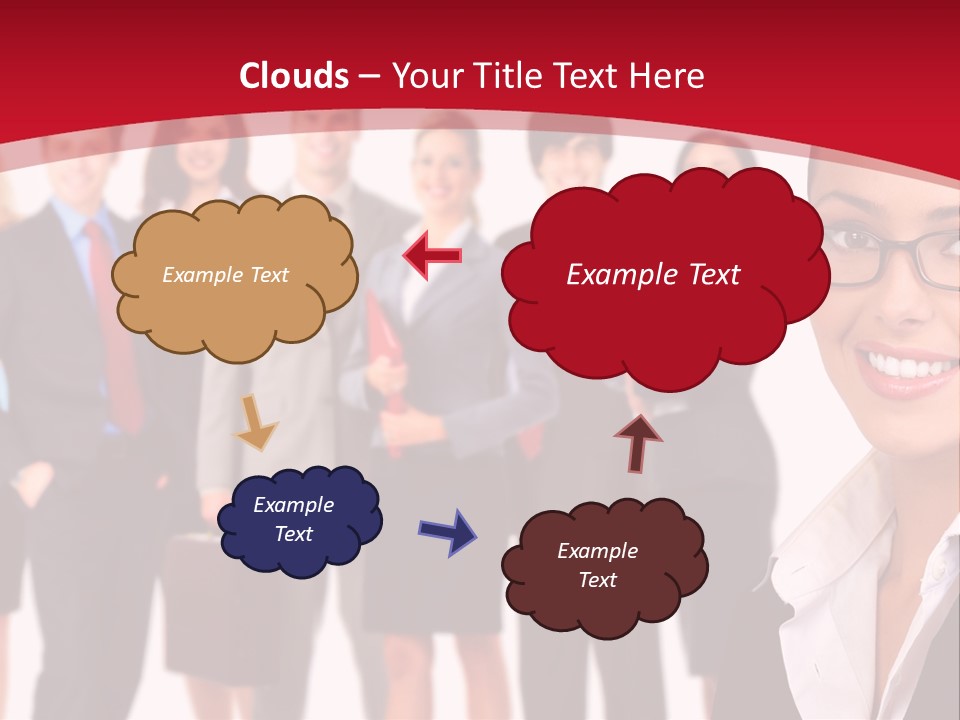 A Group Of Business People Standing In Front Of A White Background PowerPoint Template