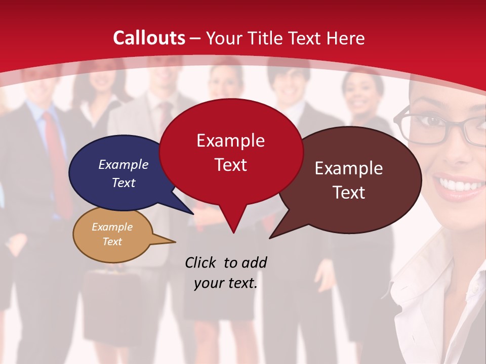 A Group Of Business People Standing In Front Of A White Background PowerPoint Template