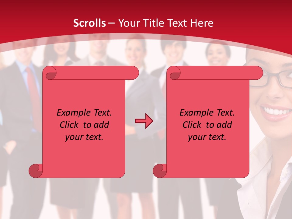 A Group Of Business People Standing In Front Of A White Background PowerPoint Template