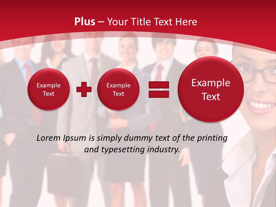 A Group Of Business People Standing In Front Of A White Background PowerPoint Template