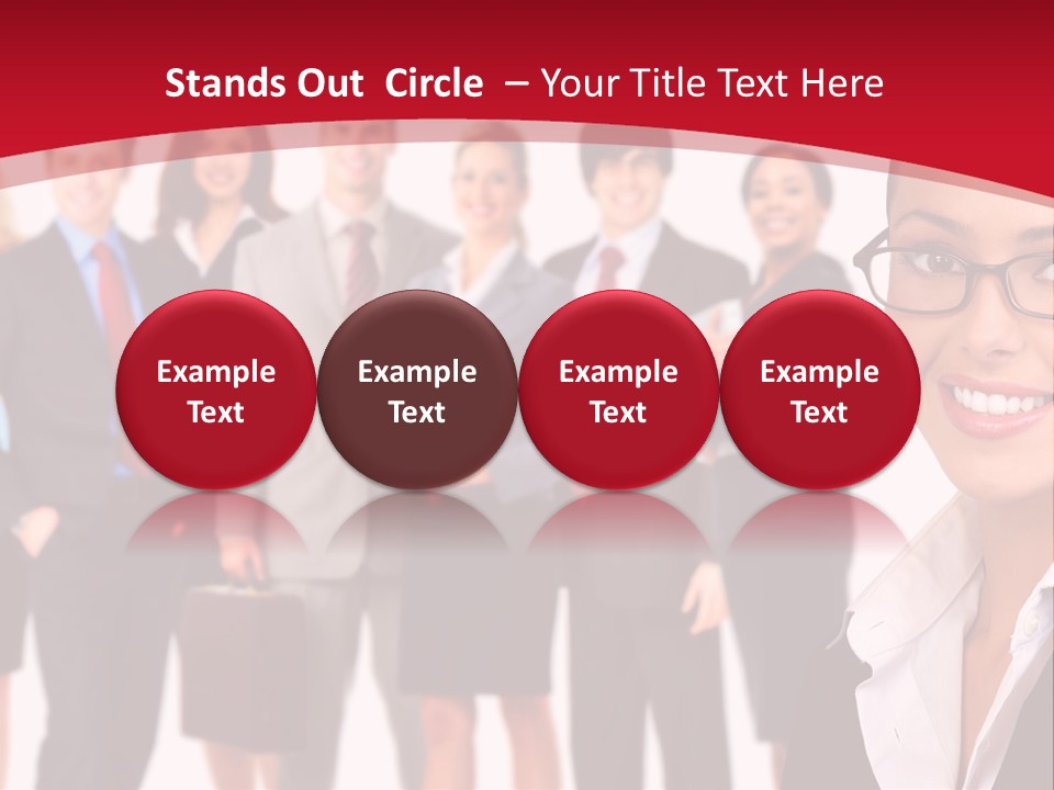 A Group Of Business People Standing In Front Of A White Background PowerPoint Template