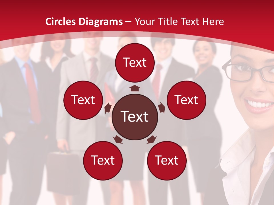 A Group Of Business People Standing In Front Of A White Background PowerPoint Template