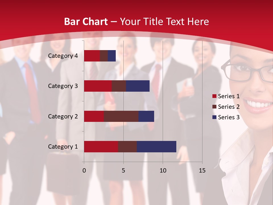 A Group Of Business People Standing In Front Of A White Background PowerPoint Template