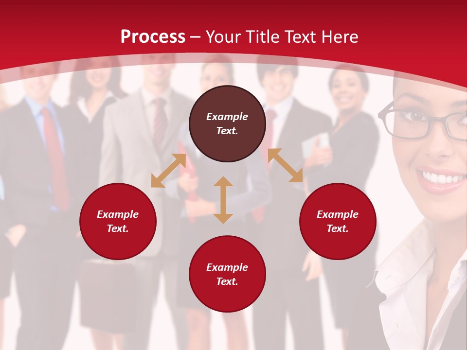 A Group Of Business People Standing In Front Of A White Background PowerPoint Template