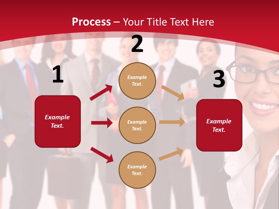 A Group Of Business People Standing In Front Of A White Background PowerPoint Template