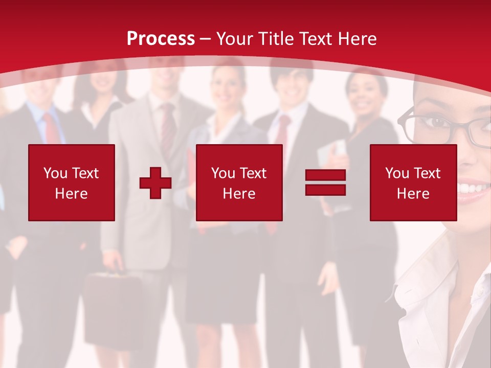 A Group Of Business People Standing In Front Of A White Background PowerPoint Template