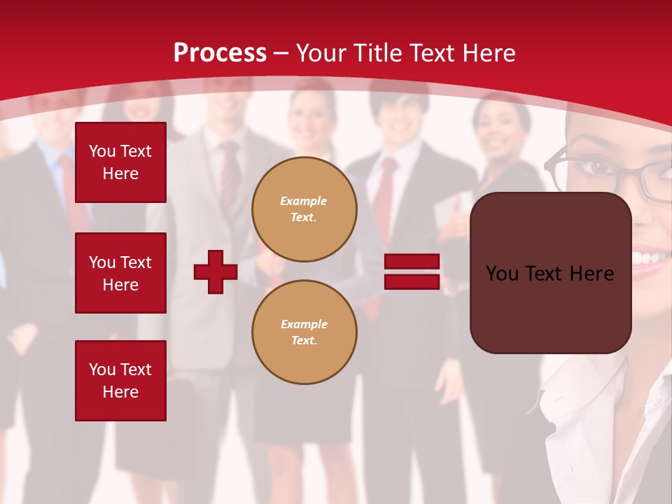 A Group Of Business People Standing In Front Of A White Background PowerPoint Template