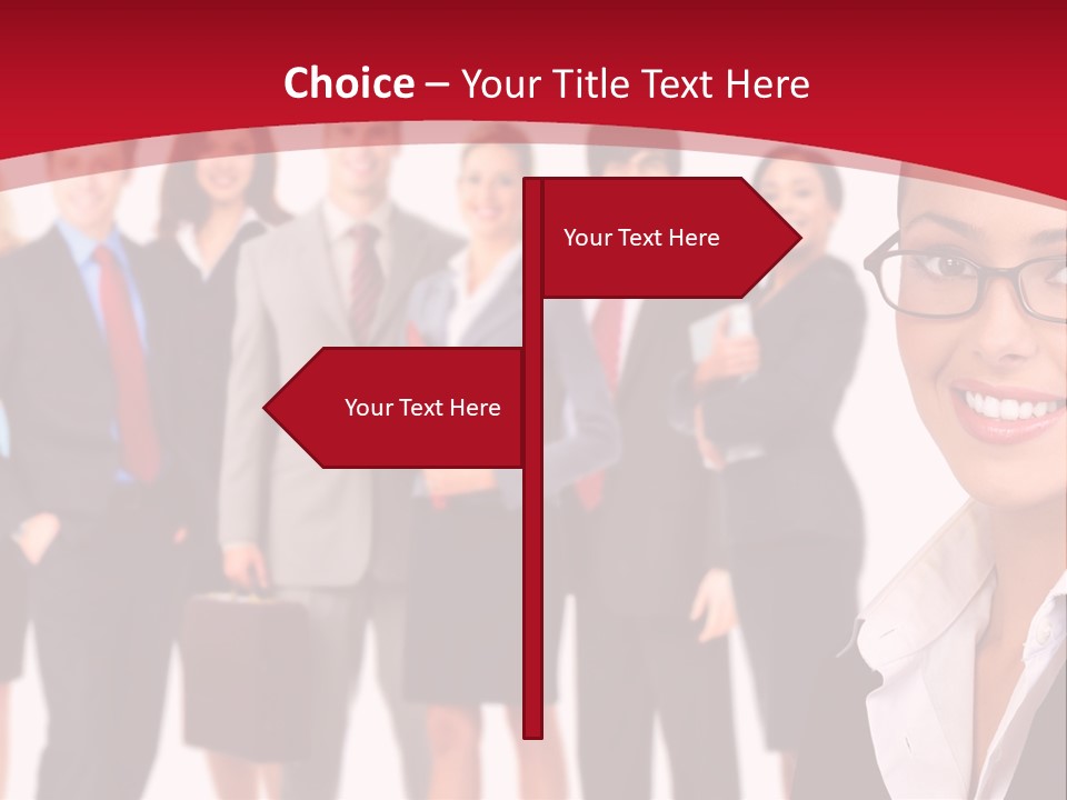 A Group Of Business People Standing In Front Of A White Background PowerPoint Template