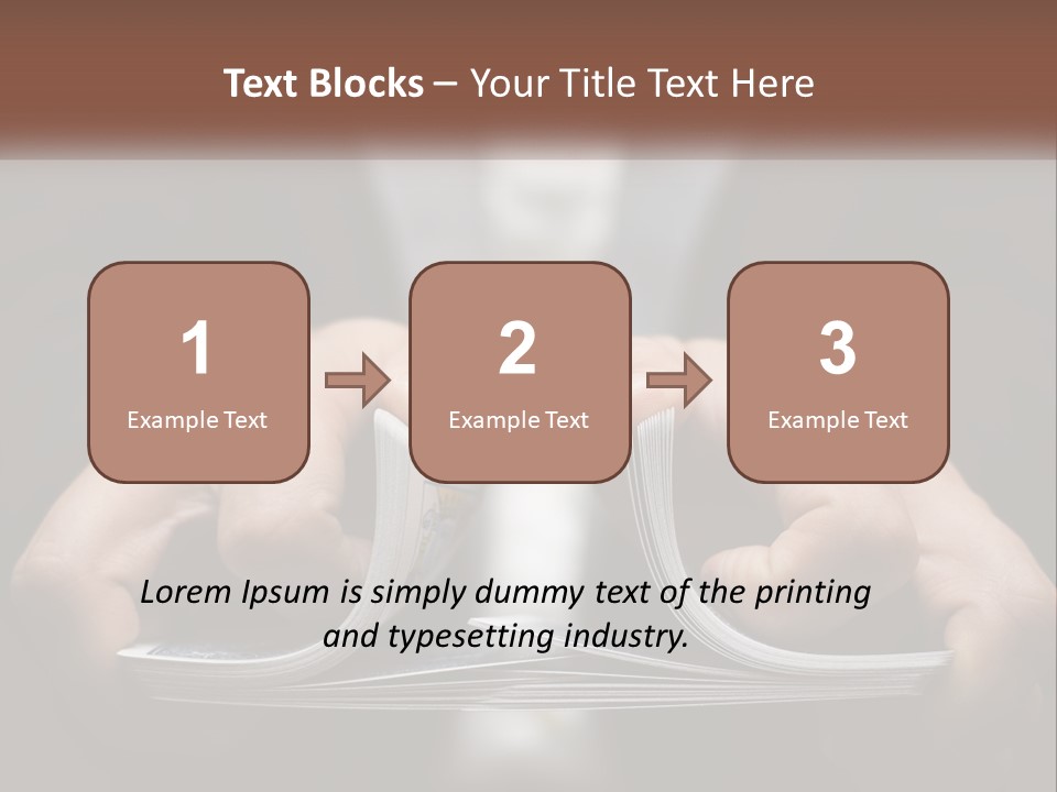 A Person Holding A Piece Of Paper In Their Hands PowerPoint Template