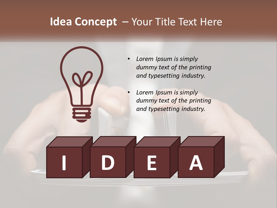 A Person Holding A Piece Of Paper In Their Hands PowerPoint Template