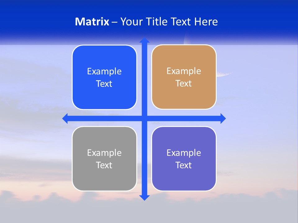 A Blue Sky With A Half Moon In The Middle Of It PowerPoint Template