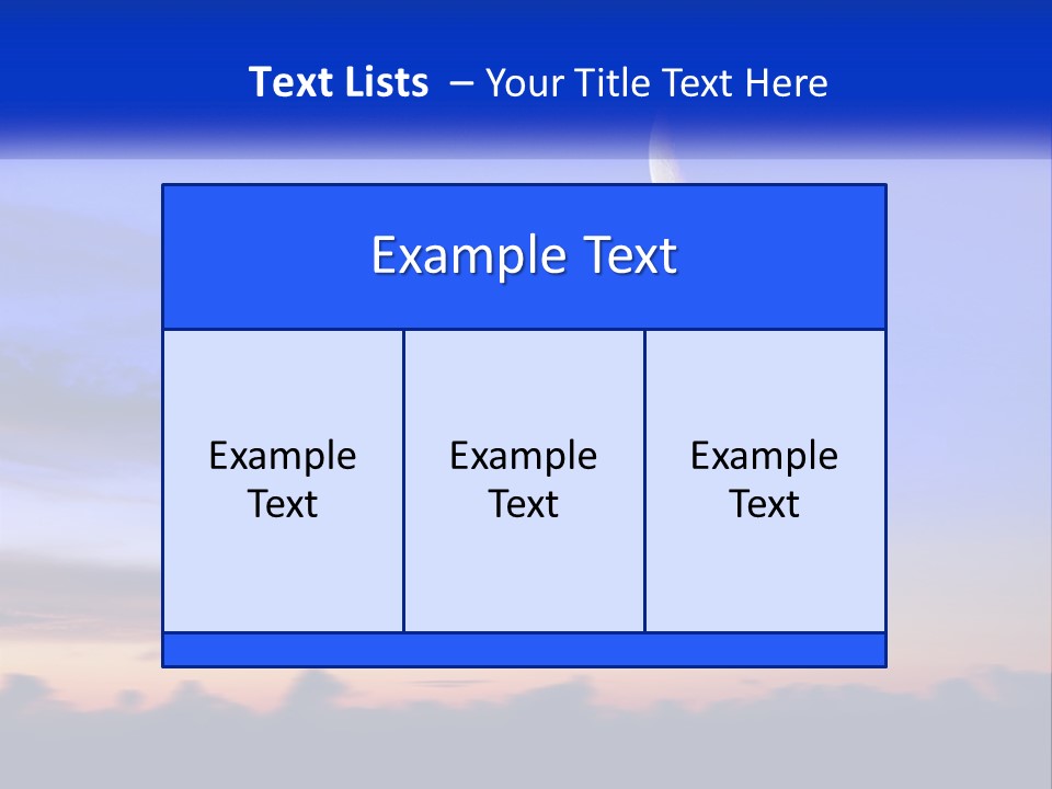 A Blue Sky With A Half Moon In The Middle Of It PowerPoint Template