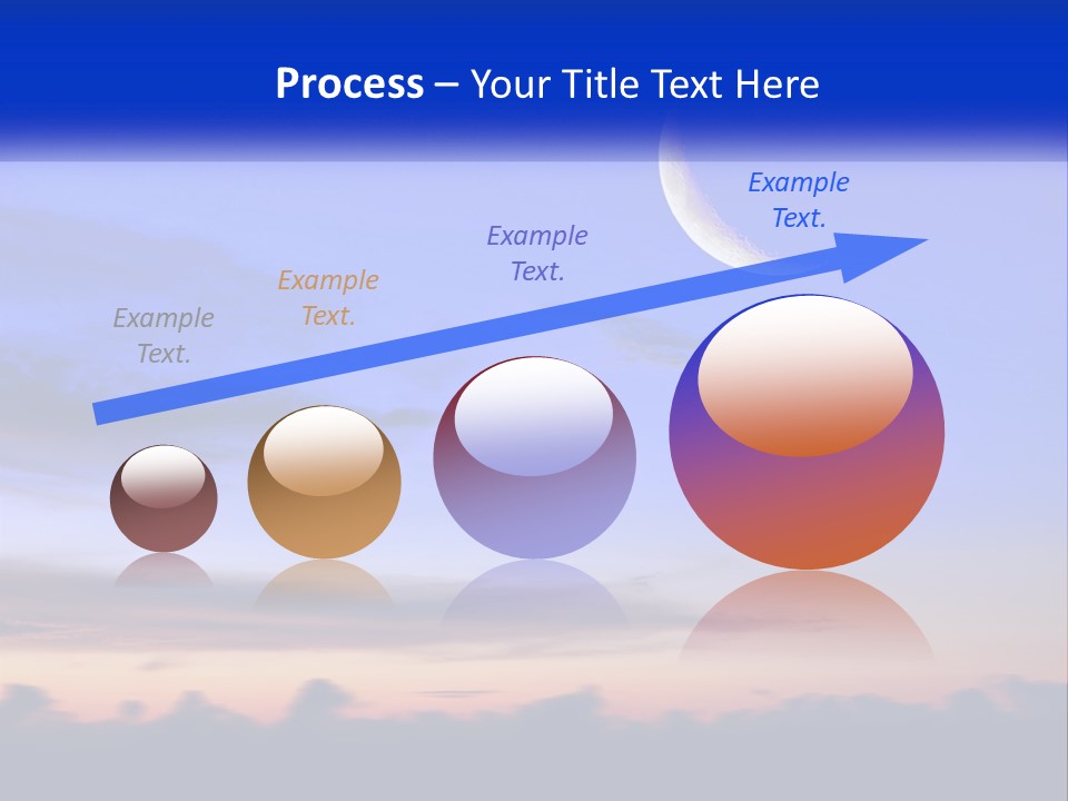 A Blue Sky With A Half Moon In The Middle Of It PowerPoint Template