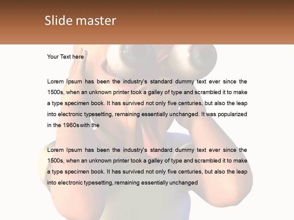 A Cartoon Character Holding His Head With His Hands PowerPoint Template