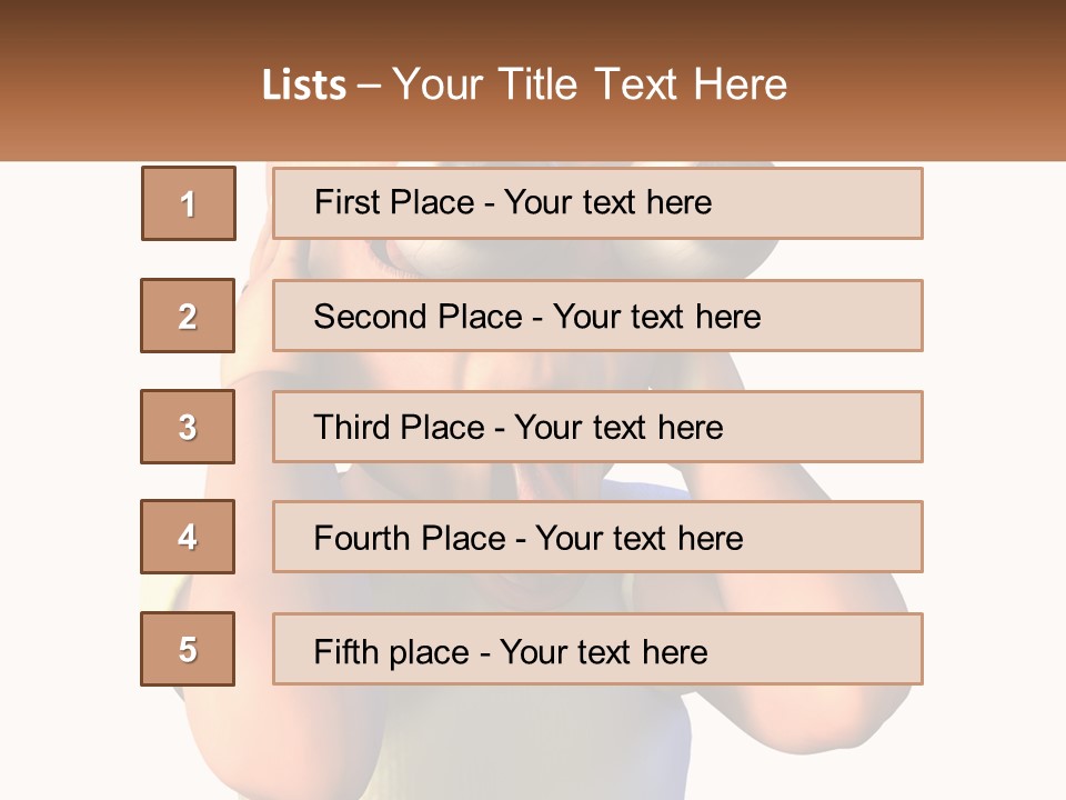A Cartoon Character Holding His Head With His Hands PowerPoint Template