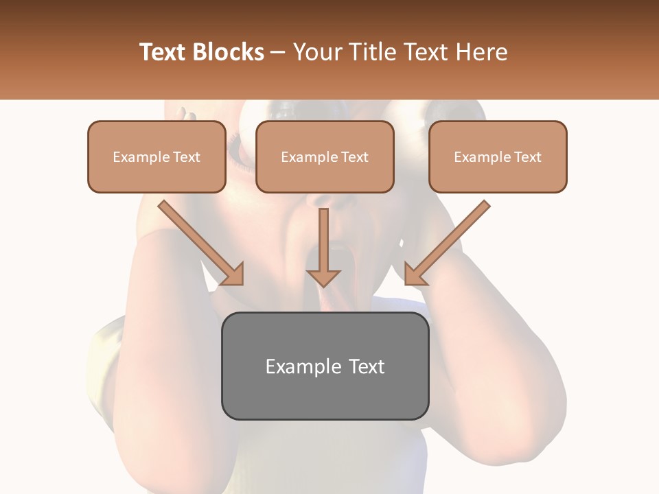 A Cartoon Character Holding His Head With His Hands PowerPoint Template