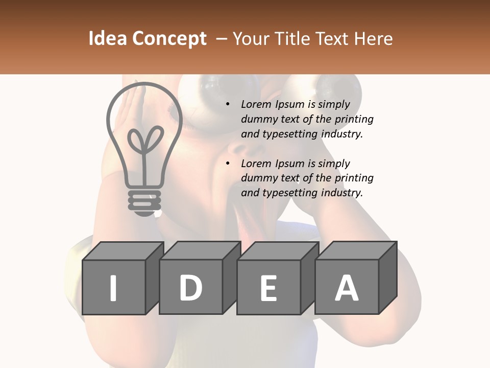 A Cartoon Character Holding His Head With His Hands PowerPoint Template