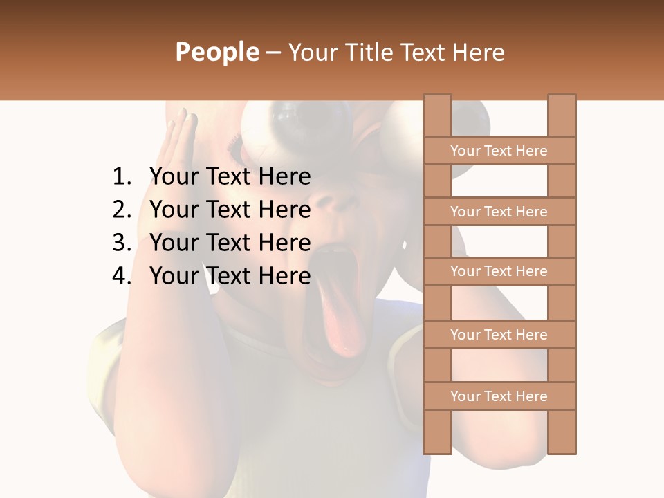 A Cartoon Character Holding His Head With His Hands PowerPoint Template