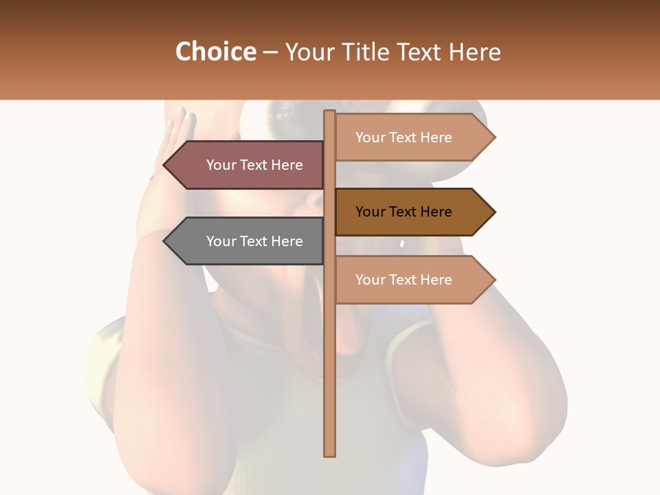 A Cartoon Character Holding His Head With His Hands PowerPoint Template