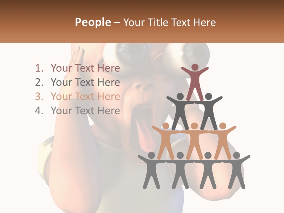 A Cartoon Character Holding His Head With His Hands PowerPoint Template