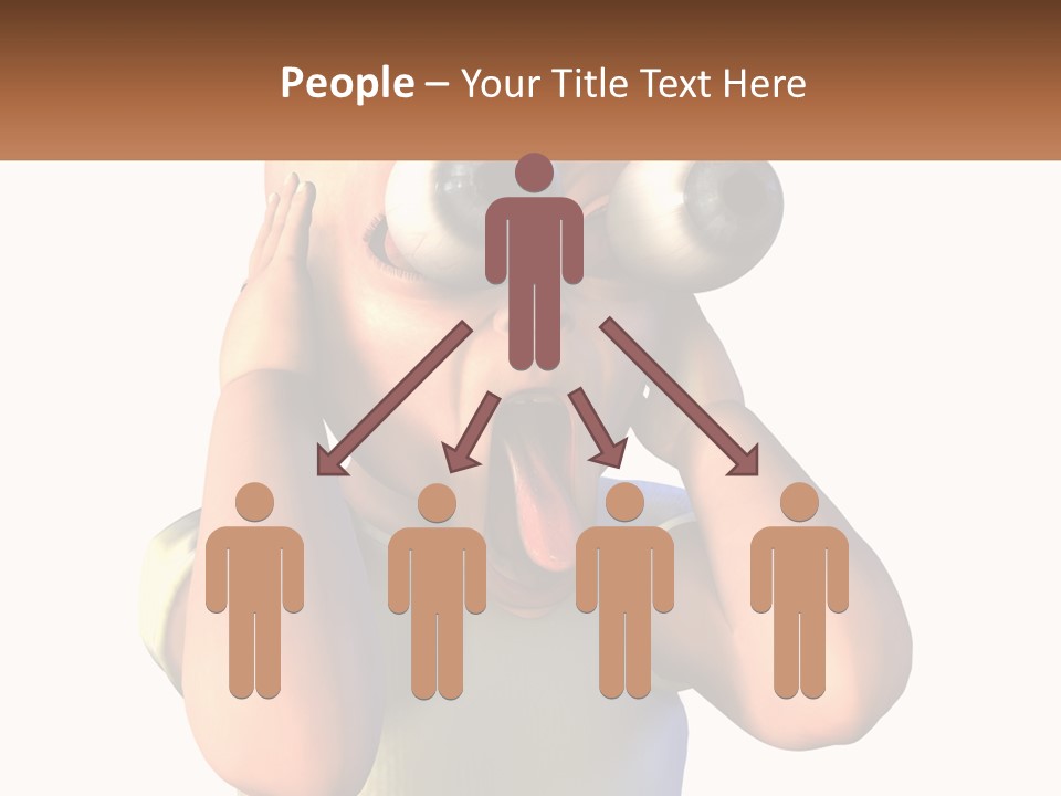 A Cartoon Character Holding His Head With His Hands PowerPoint Template