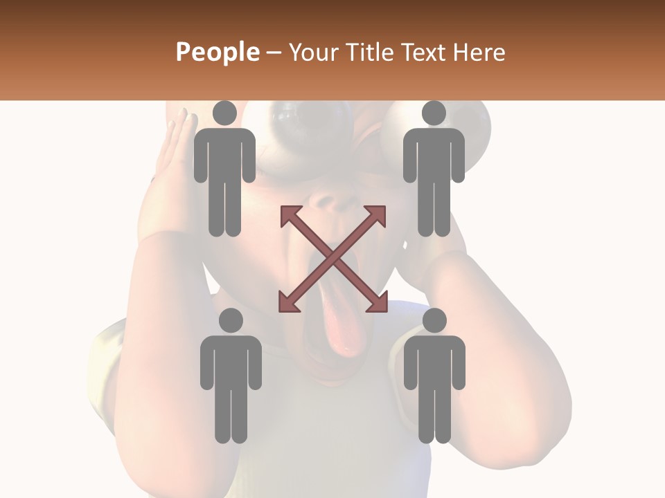 A Cartoon Character Holding His Head With His Hands PowerPoint Template