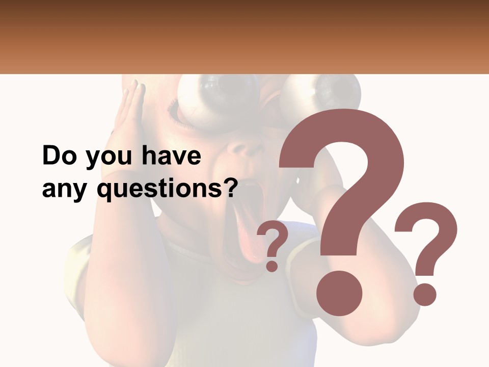 A Cartoon Character Holding His Head With His Hands PowerPoint Template