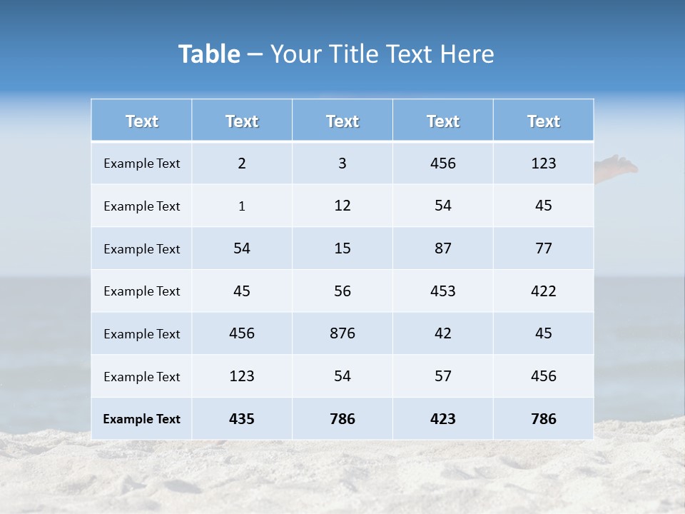 A Woman Running On The Beach With Her Feet In The Sand PowerPoint Template