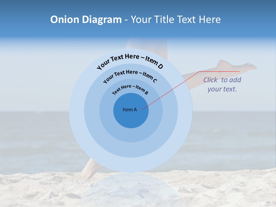 A Woman Running On The Beach With Her Feet In The Sand PowerPoint Template