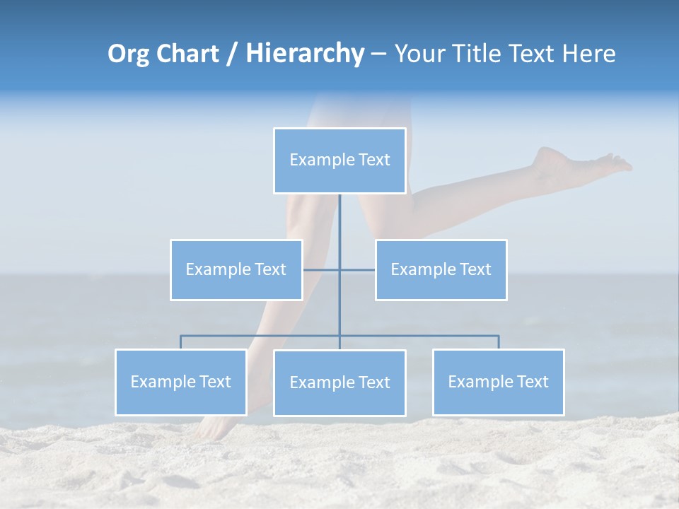 A Woman Running On The Beach With Her Feet In The Sand PowerPoint Template