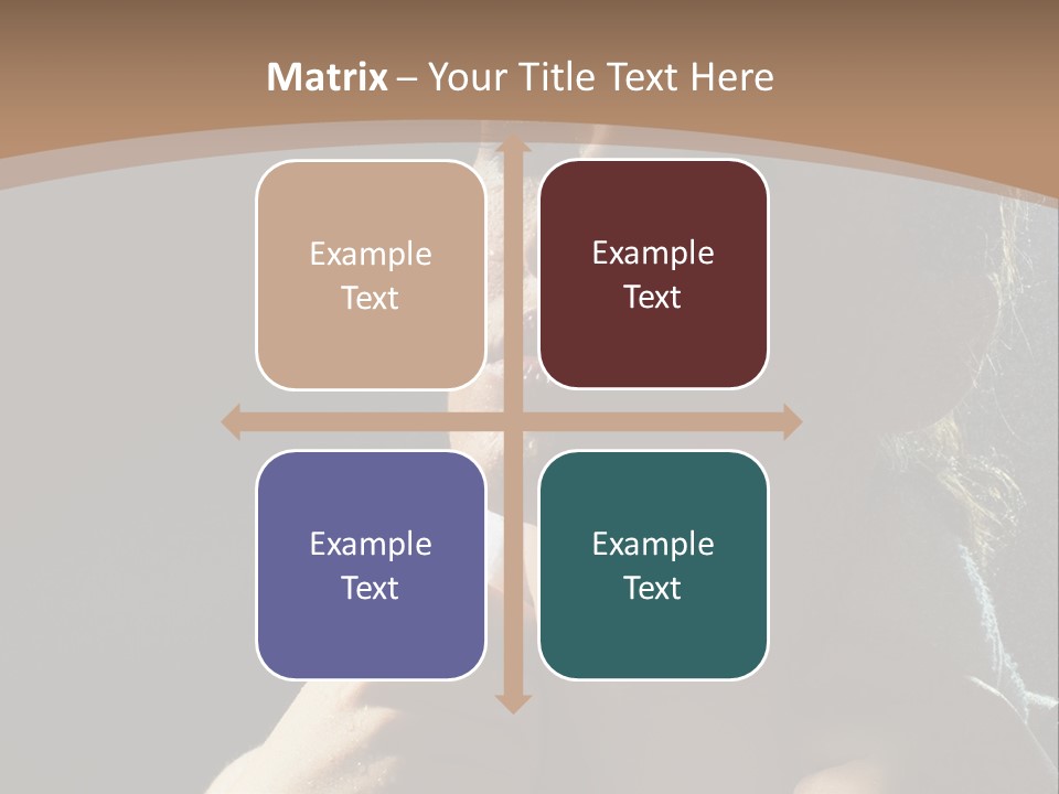 A Woman Is Drying Her Hair In The Shower PowerPoint Template