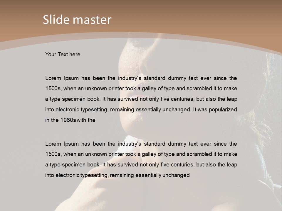 A Woman Is Drying Her Hair In The Shower PowerPoint Template