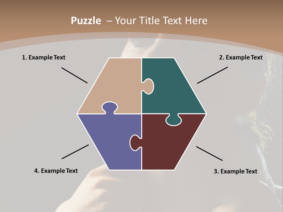 A Woman Is Drying Her Hair In The Shower PowerPoint Template