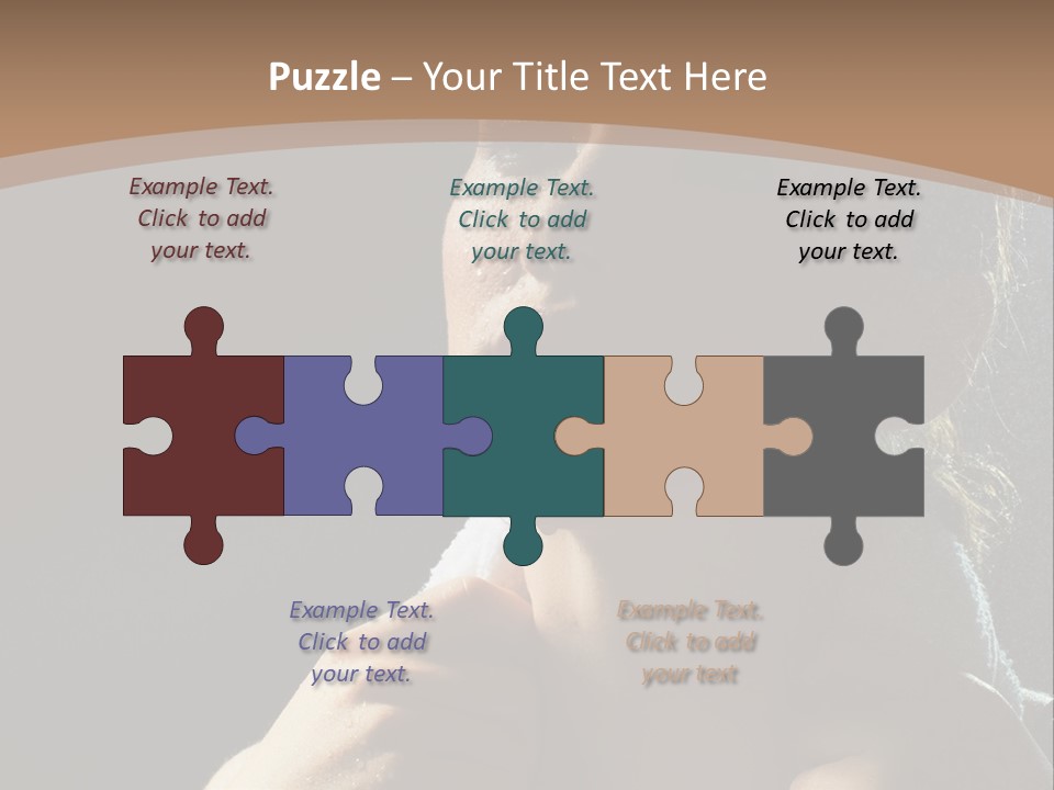 A Woman Is Drying Her Hair In The Shower PowerPoint Template