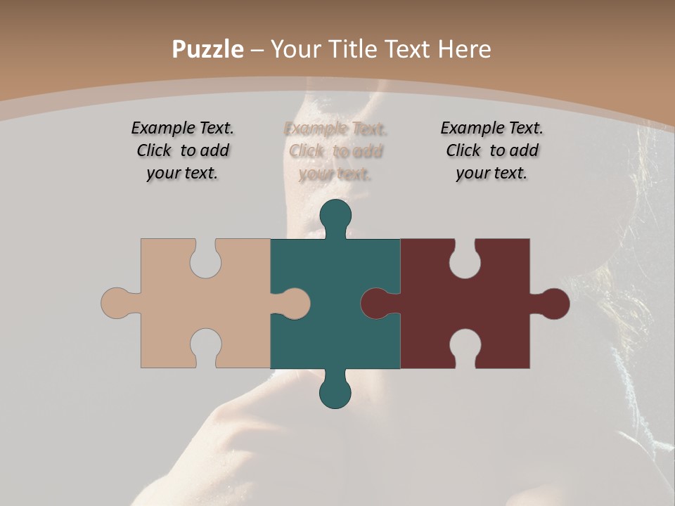 A Woman Is Drying Her Hair In The Shower PowerPoint Template