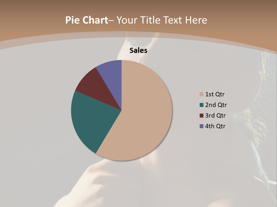 A Woman Is Drying Her Hair In The Shower PowerPoint Template